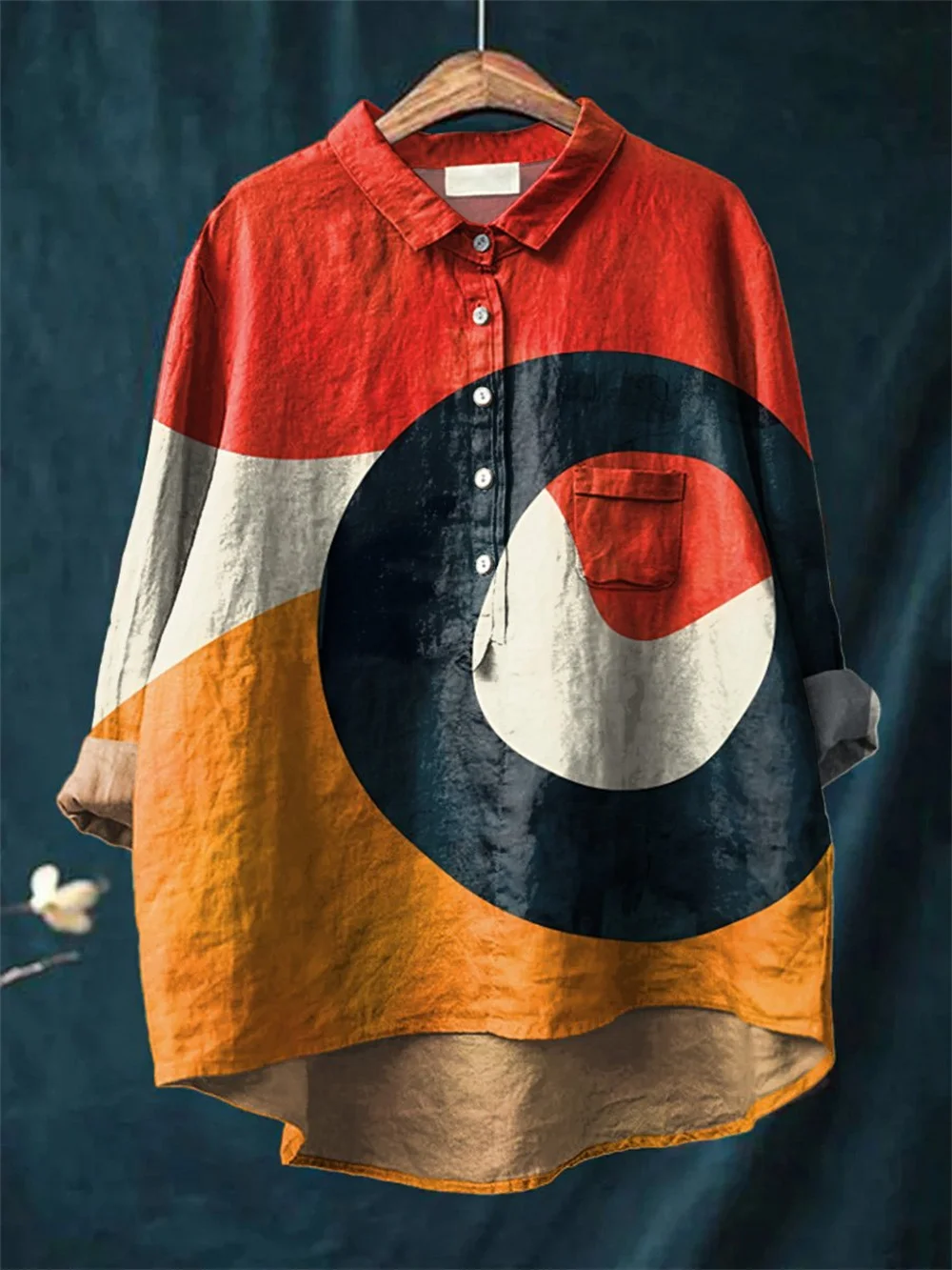 3D printed Summer Women's shirt Fun fashion trend printed lapel long sleeve top with pockets casual sports
3D printed Summer Women's shirt Fun fashion trend printed lapel long sleeve top with pockets casual sports