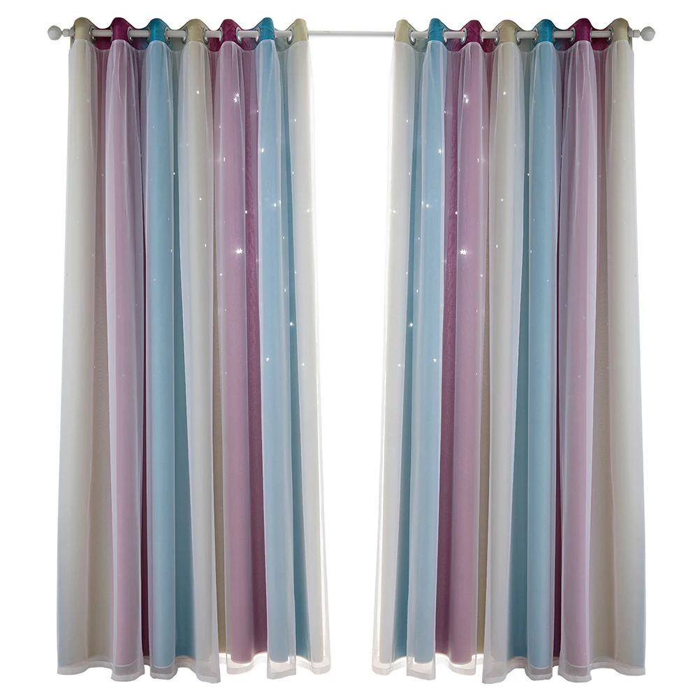 2pcs Double-Layer Blackout Bedroom Living Room Sun Block Insulation Window Curtains Home Decor Gradient Color Tulle Shading
2pcs Double-Layer Blackout Bedroom Living Room Sun Block Insulation Window Curtains Home Decor Gradient Color Tulle Shading