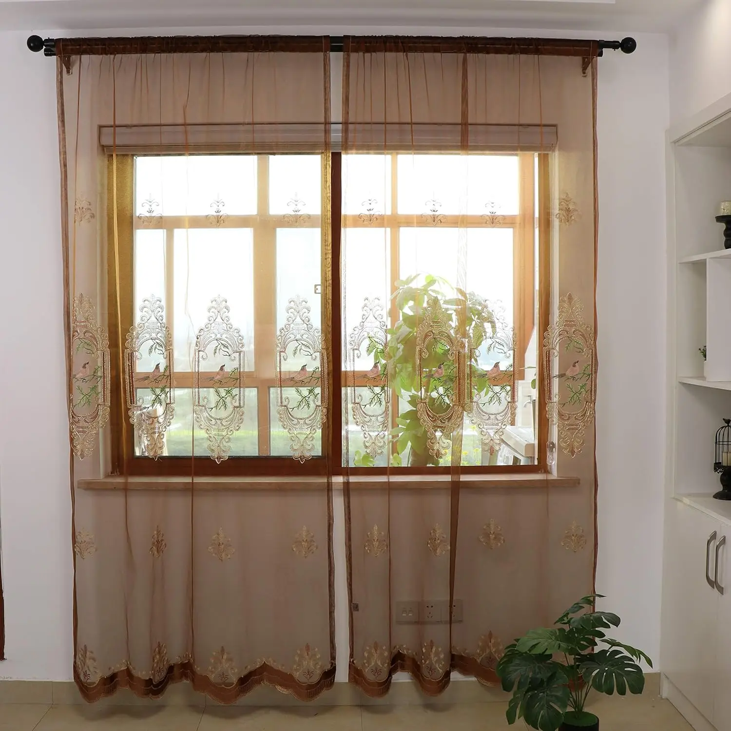 Slow Soul Set Of 2 Panels Embroidered Birds Sheer Curtains For Living Room Bedroom Dining Room Curtains & Drapes High-End
Slow Soul Set Of 2 Panels Embroidered Birds Sheer Curtains For Living Room Bedroom Dining Room Curtains & Drapes High-End