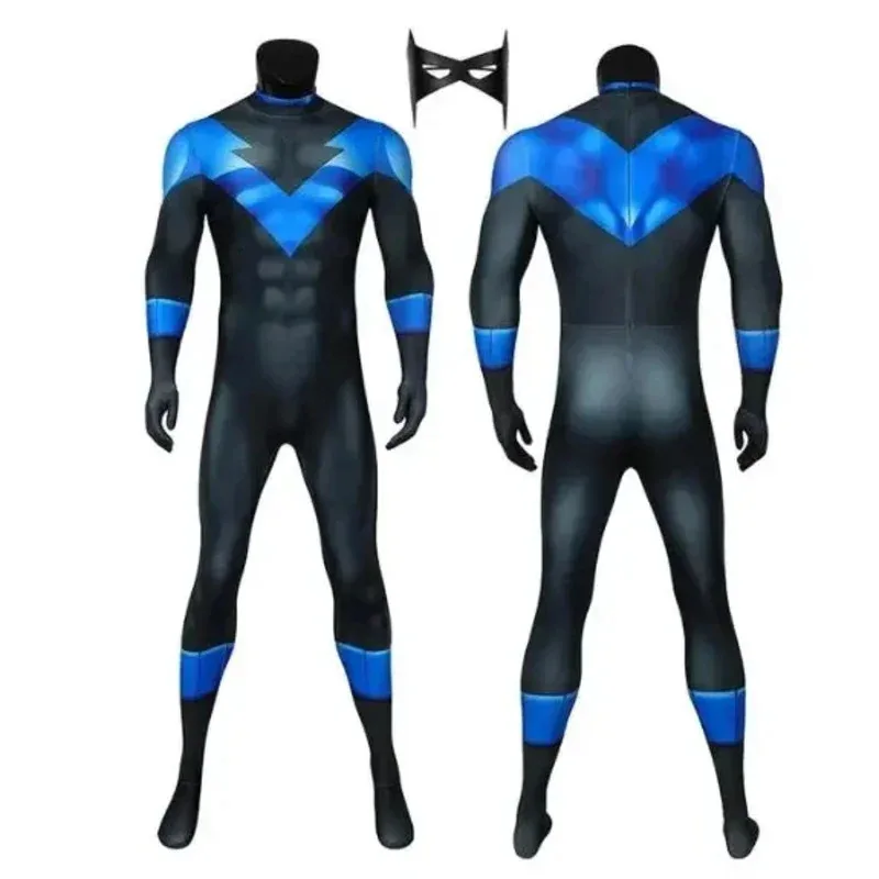 Комбинезон супергероя Titans Nightwing для взрослых, карнавальный костюм на Хэллоуин, маскарад, крутое боди с маской для глаз
Комбинезон супергероя Titans Nightwing для взрослых, карнавальный костюм на Хэллоуин, маскарад, крутое боди с маской для глаз