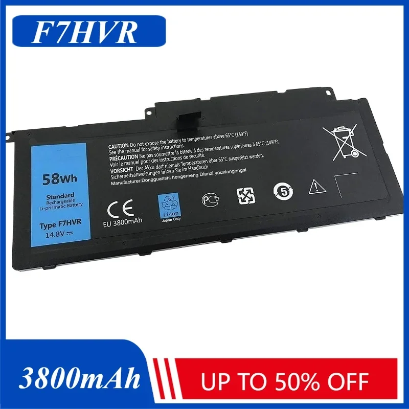 14,8 В 58 Втч F7HVR G4YJM 062VNH T2T3J Аккумулятор для ноутбука Dell Inspiron 17-7000 N7537 7737 7746 3137 P36F
14,8 В 58 Втч F7HVR G4YJM 062VNH T2T3J Аккумулятор для ноутбука Dell Inspiron 17-7000 N7537 7737 7746 3137 P36F