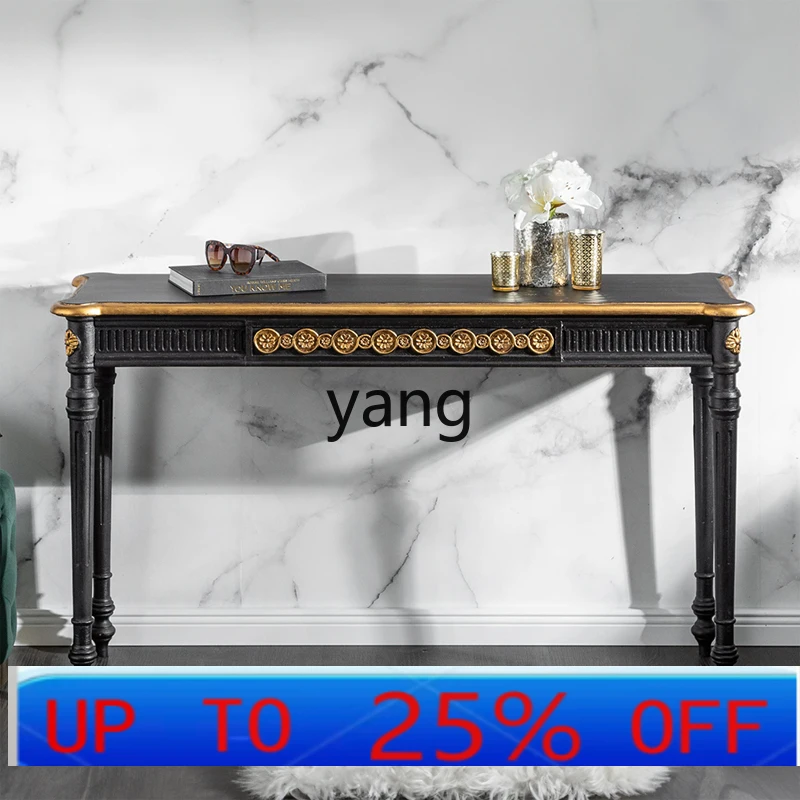 LMM American Style Living Room Side Table Solid Wood Carved Hallway Decorative Table
LMM American Style Living Room Side Table Solid Wood Carved Hallway Decorative Table