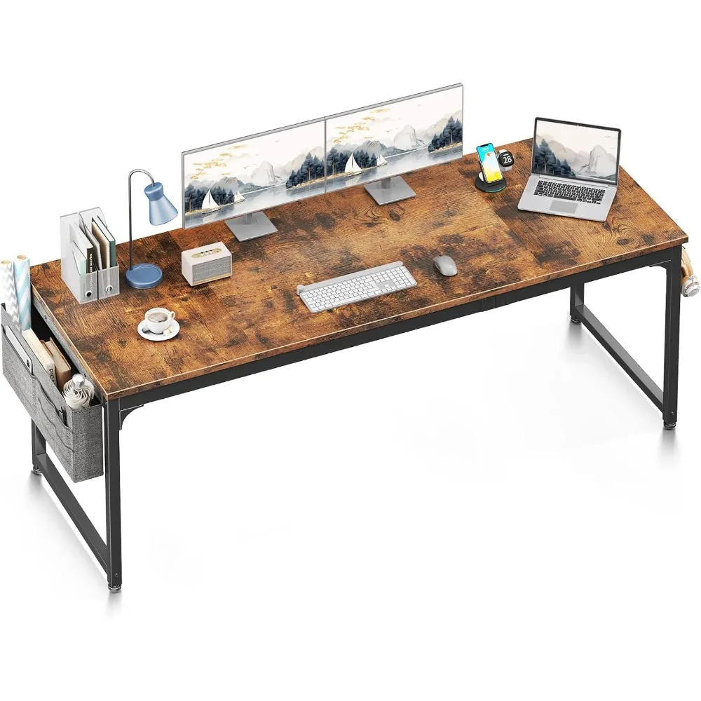 71 Inch Large Computer Desk Home Office Desk, Long Modern PC Desk Work Table with Headphone Hook & Fabric Bag for Storage, Spli
71 Inch Large Computer Desk Home Office Desk, Long Modern PC Desk Work Table with Headphone Hook & Fabric Bag for Storage, Spli