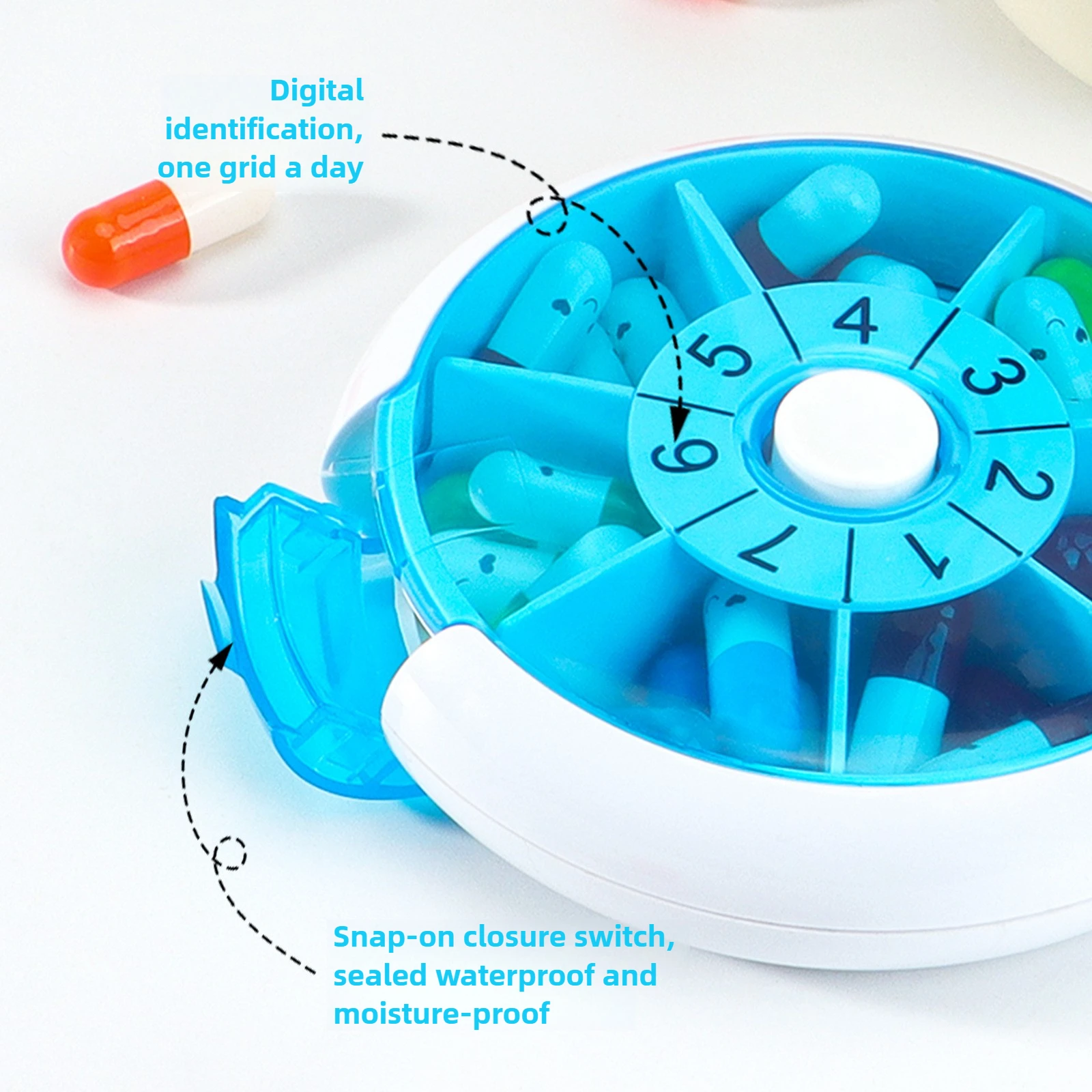 Немецкая дорожная коробка для таблеток, 1 шт., портативная вращающаяся еженедельная вращающаяся коробка для таблеток, влагостойкие органайзеры для таблеток, хранение лекарств в путешествиях
Немецкая дорожная коробка для таблеток, 1 шт., портативная вращающаяся еженедельная вращающаяся коробка для таблеток, влагостойкие органайзеры для таблеток, хранение лекарств в путешествиях