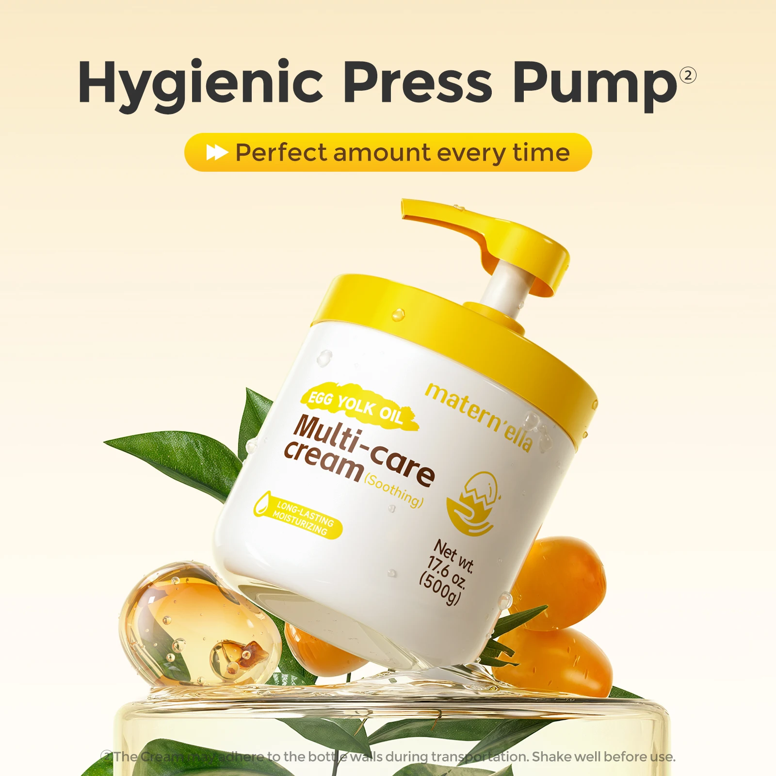 Matern'ella Egg Yolk Oil Body Moisturizer – Fragrance-Free, Squalane & Hyaluronic Acid | 500g
Matern'ella Egg Yolk Oil Body Moisturizer – Fragrance-Free, Squalane & Hyaluronic Acid | 500g