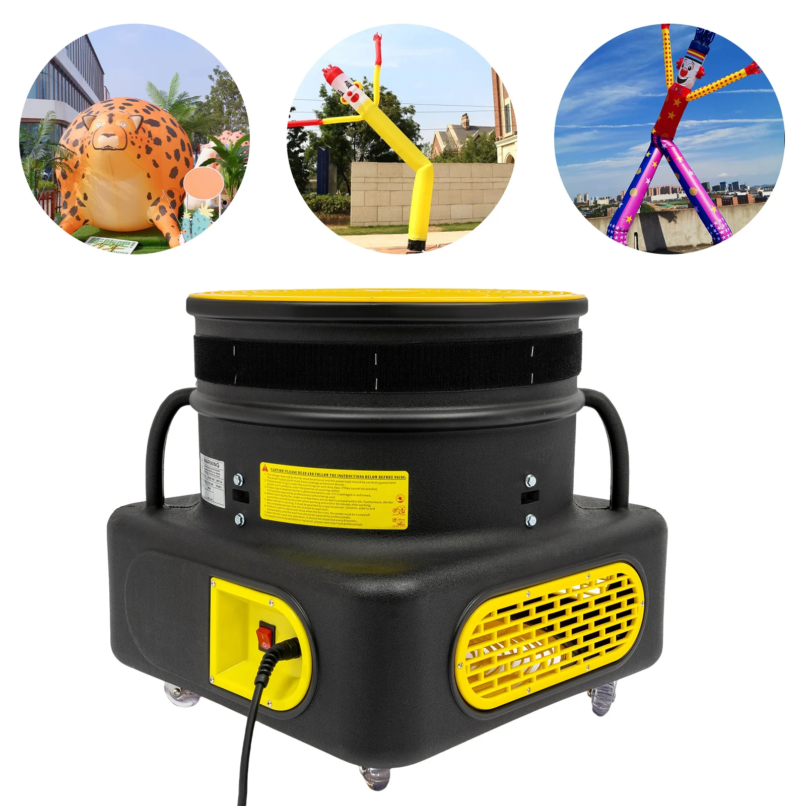 HF-B750 Puppet Dancer Blower 750W Air Blower 3400rpm, Yellow Floor Standing Blower for Inflatable Dancer
HF-B750 Puppet Dancer Blower 750W Air Blower 3400rpm, Yellow Floor Standing Blower for Inflatable Dancer