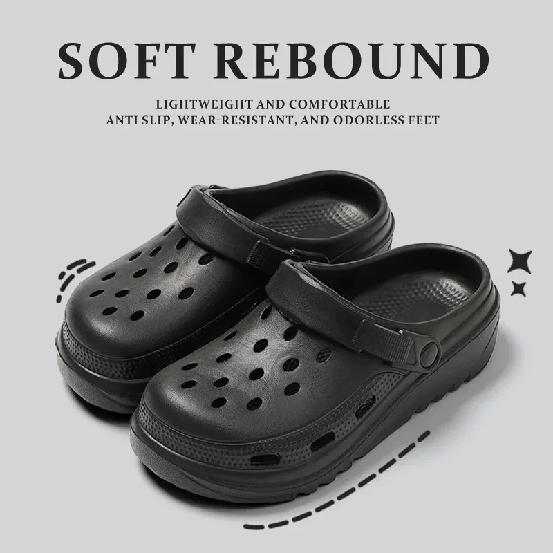 Designer Sandals Sandals for Wearing, Thick Soled Perforated Shoes for Women, Height Increasing Slippers, Hiking Beach Sandals
Designer Sandals Sandals for Wearing, Thick Soled Perforated Shoes for Women, Height Increasing Slippers, Hiking Beach Sandals