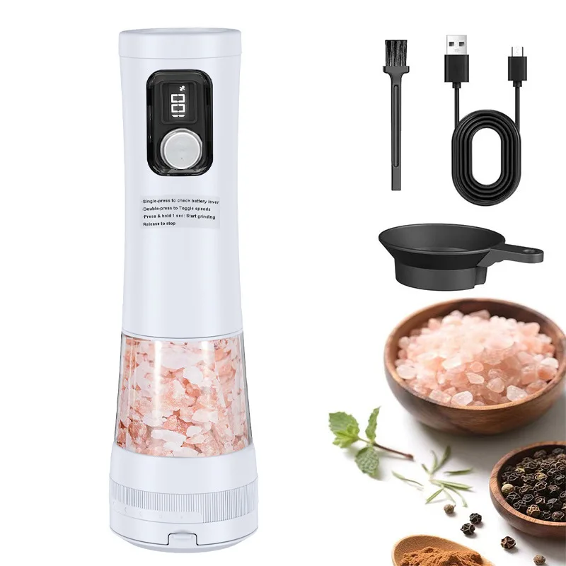 USB Rechargeable Electric Salt and Pepper Grinder Set External Adjustable Coarseness Spice Mill Machine with Stand Kitchen Tools
USB Rechargeable Electric Salt and Pepper Grinder Set External Adjustable Coarseness Spice Mill Machine with Stand Kitchen Tools