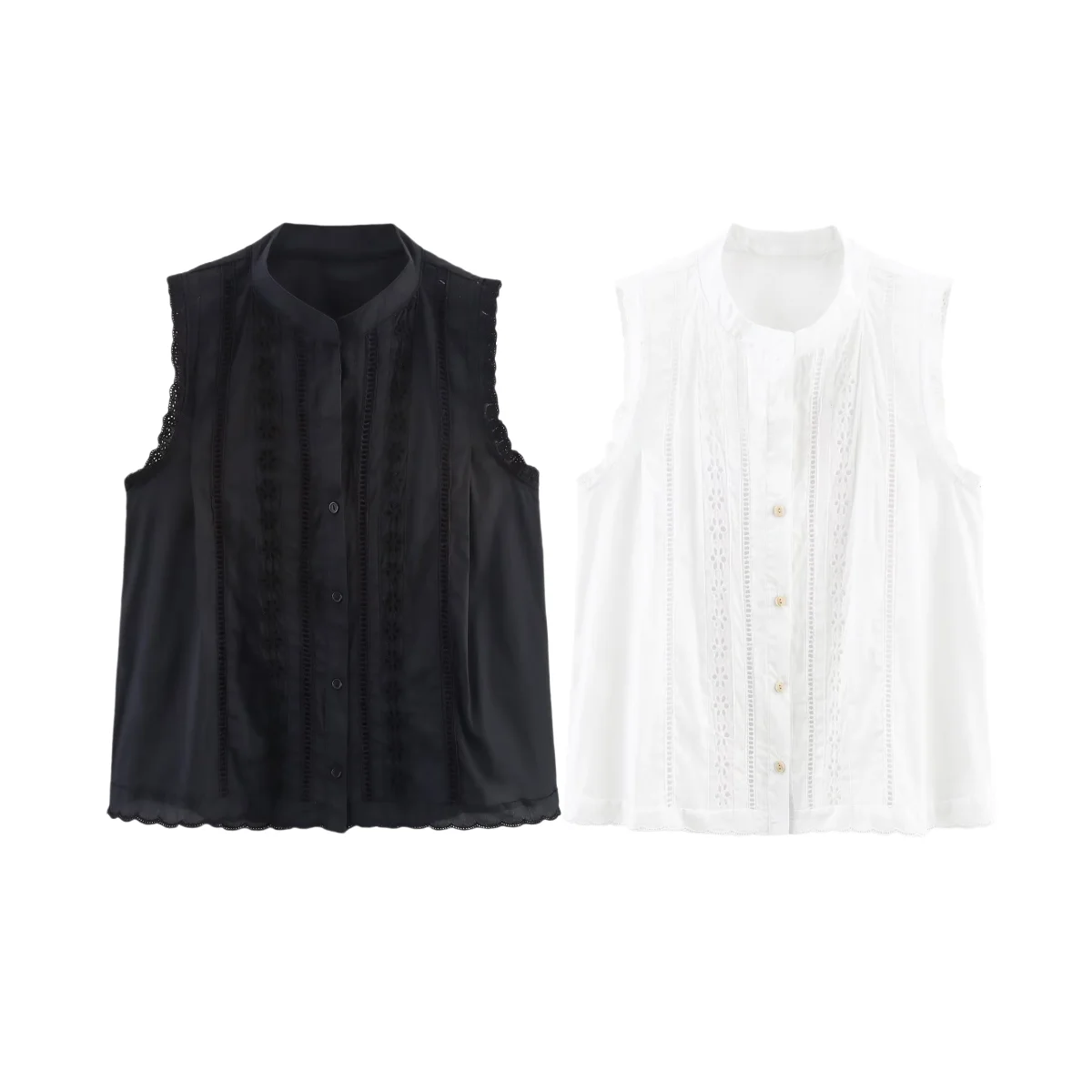 BM&MD&ZA Womens Casual Loose Elegant Round - neck Sleeveless Tank Top with Embroidery and Hollow - out Decoration
BM&MD&ZA Womens Casual Loose Elegant Round - neck Sleeveless Tank Top with Embroidery and Hollow - out Decoration