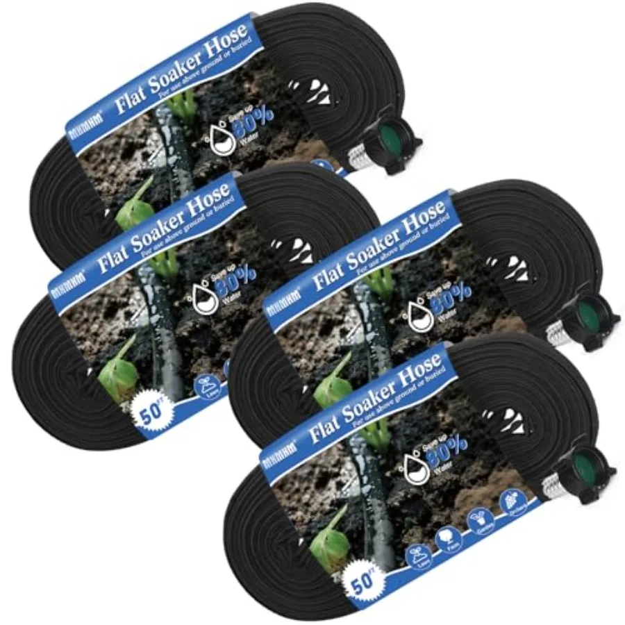 Flat Soaker Hose 4-Pack Heavy Duty Double Layer Design Save 80 Water for Garden Lawn and Flower Bed Drip Irrigation
Flat Soaker Hose 4-Pack Heavy Duty Double Layer Design Save 80 Water for Garden Lawn and Flower Bed Drip Irrigation