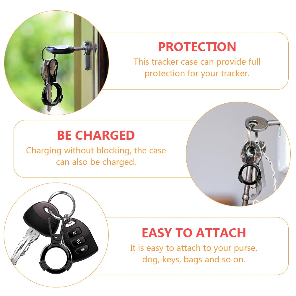 1 pc Durable Metal Case Protective Cover For Tracking Device Keychain Accessory Practical Locating Tool Anti-Lost