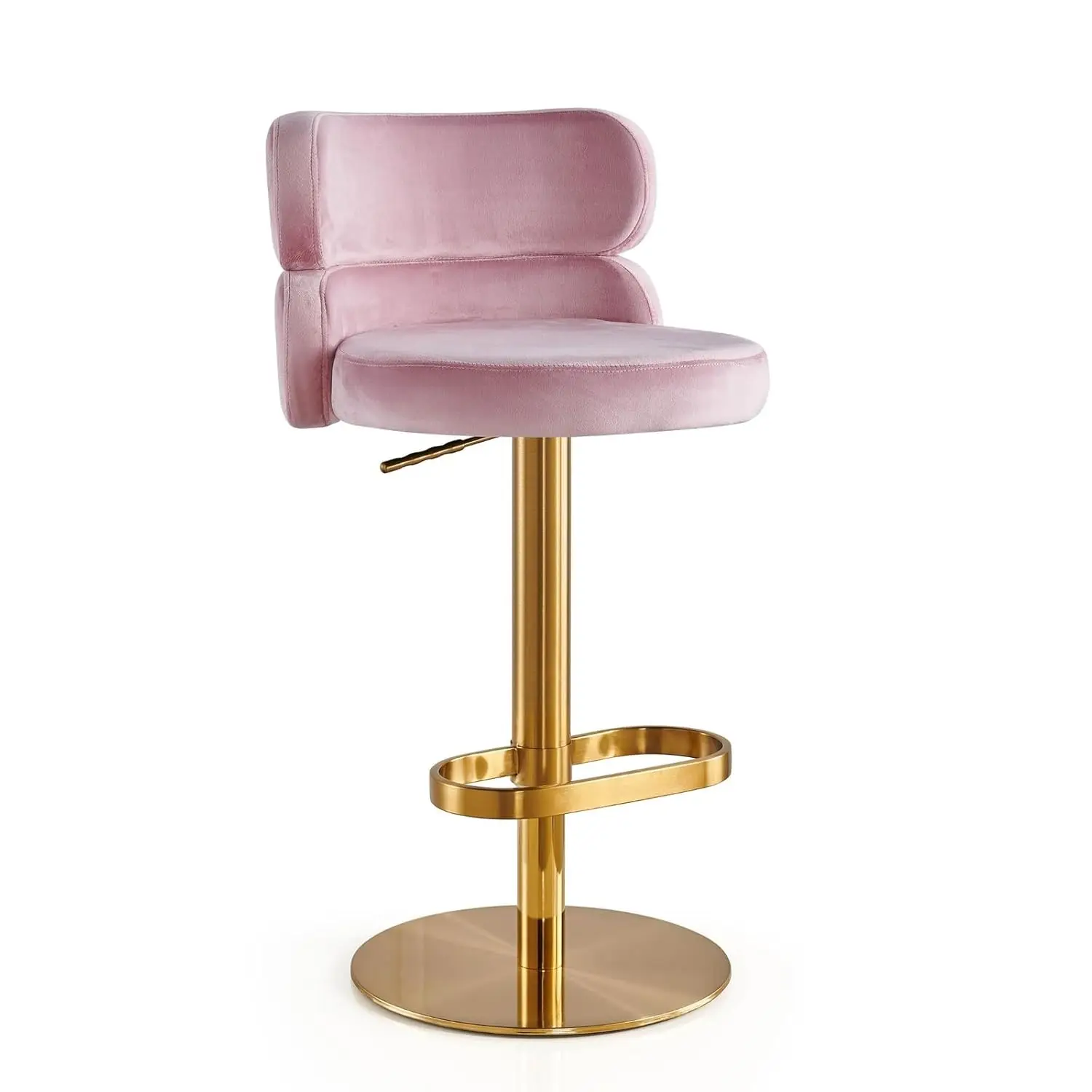 Velvet Adjustable Swivel Counter Bar Stool Ergonomic Backrest Gold Base Pink Seat Kitchen Dining, Customized
Velvet Adjustable Swivel Counter Bar Stool Ergonomic Backrest Gold Base Pink Seat Kitchen Dining, Customized