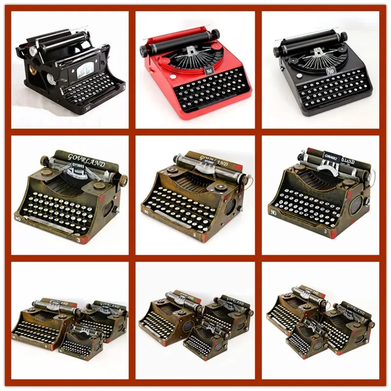 Vintage antique typewriter wrought iron model, photography road bar storefront retro soft decoration ornament
Vintage antique typewriter wrought iron model, photography road bar storefront retro soft decoration ornament