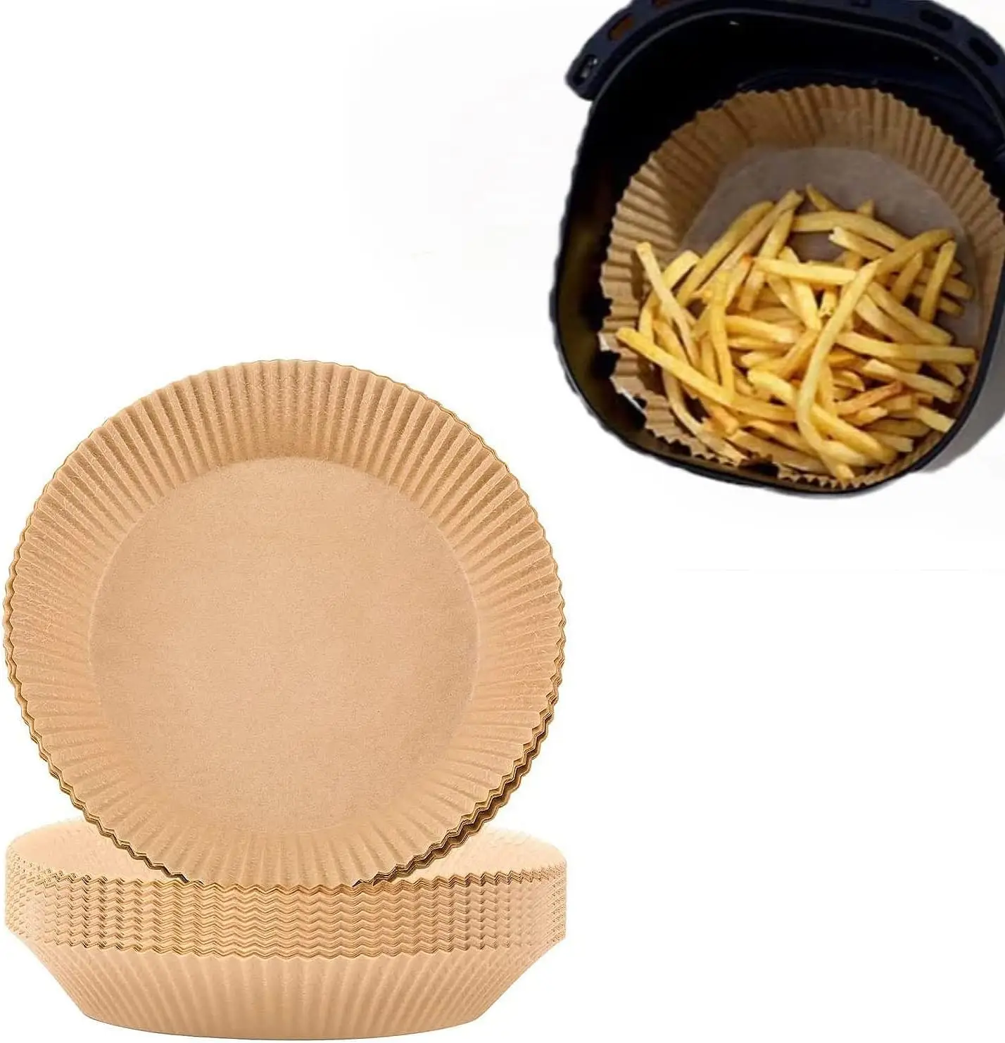 Disposable Air Fryer Liners, 100 Pcs Non-stick Parchment Paper, Oil-proof & Food Grade
Disposable Air Fryer Liners, 100 Pcs Non-stick Parchment Paper, Oil-proof & Food Grade