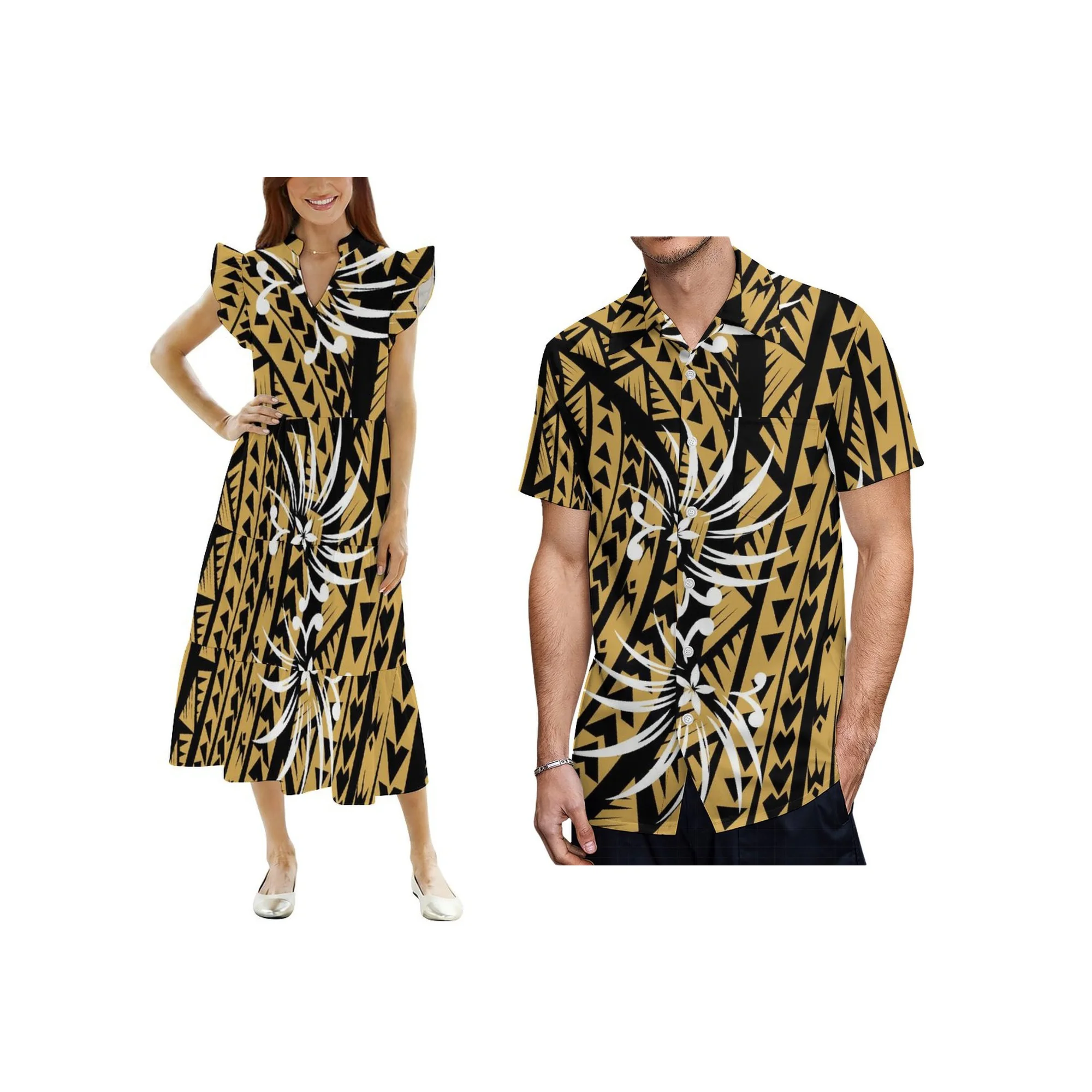 2026 New Design Women Ruffle Sleeve Midi Dress V-neck Stand Collar Casual Beach Dress Custom Hawaii Printed Multi Tiered Dress
2026 New Design Women Ruffle Sleeve Midi Dress V-neck Stand Collar Casual Beach Dress Custom Hawaii Printed Multi Tiered Dress
