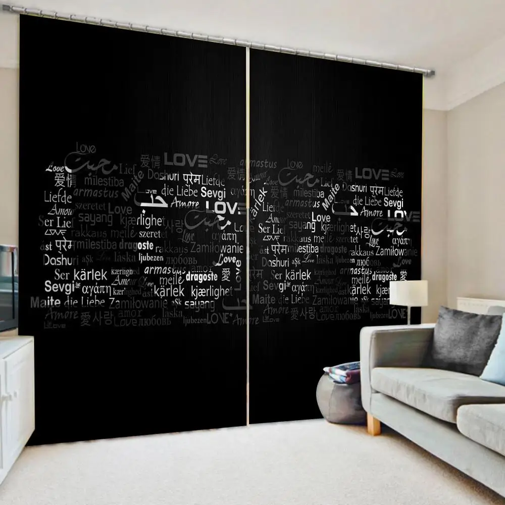 black curtains love curtain Modern Home Decoration Blackout 3D Curtain stereoscopic lifelike
black curtains love curtain Modern Home Decoration Blackout 3D Curtain stereoscopic lifelike