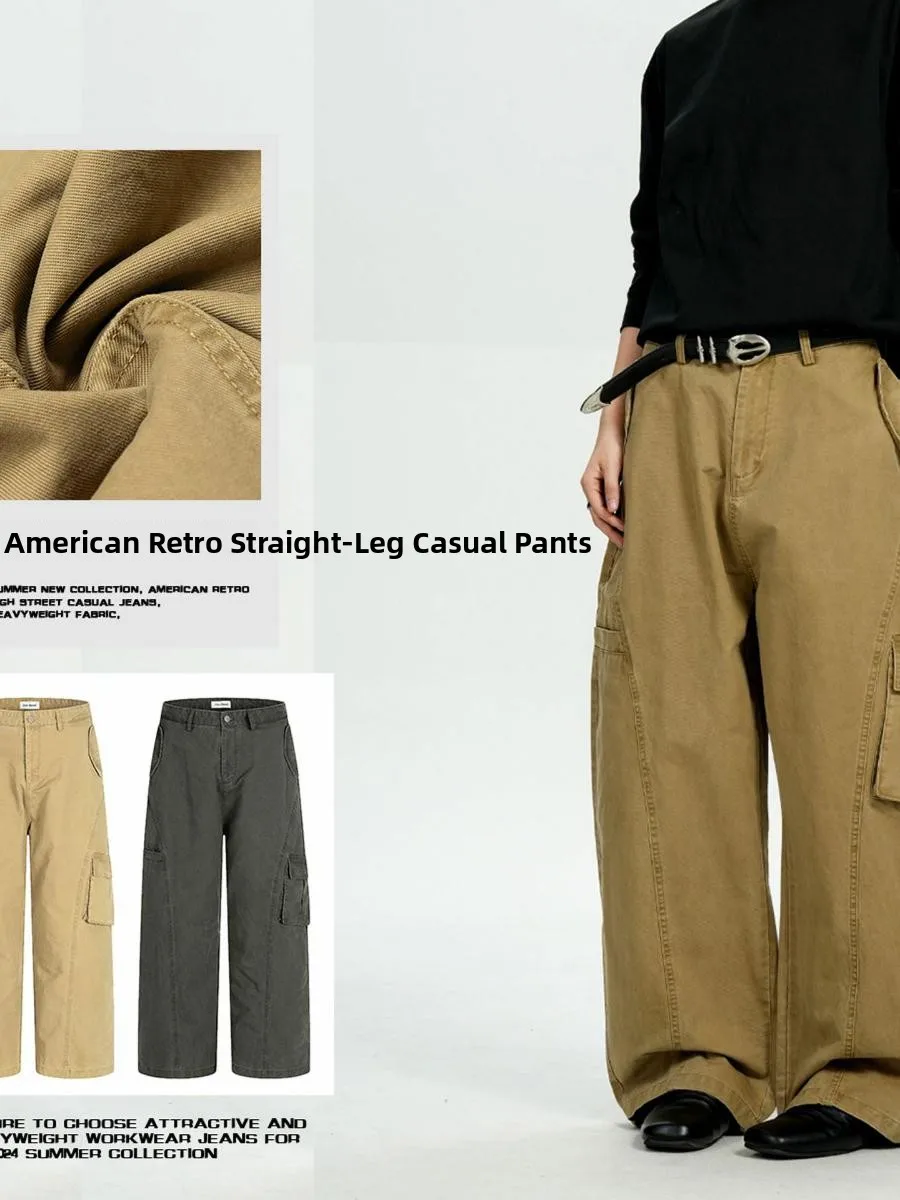 KN American Retro Bent Knife Work Pants Men's Loose Wide Leg 3D Slimming Casual Trousers Banana Pants ex
KN American Retro Bent Knife Work Pants Men's Loose Wide Leg 3D Slimming Casual Trousers Banana Pants ex