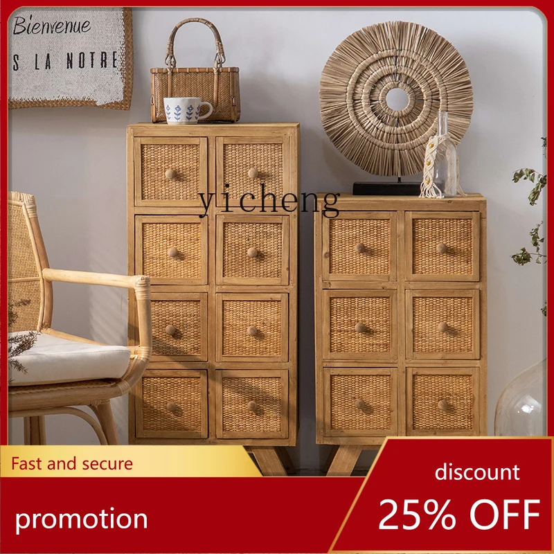 CZ rattan pastoral storage locker living room dining side cabinet drawer cabinet mobile solid wood square chest
CZ rattan pastoral storage locker living room dining side cabinet drawer cabinet mobile solid wood square chest