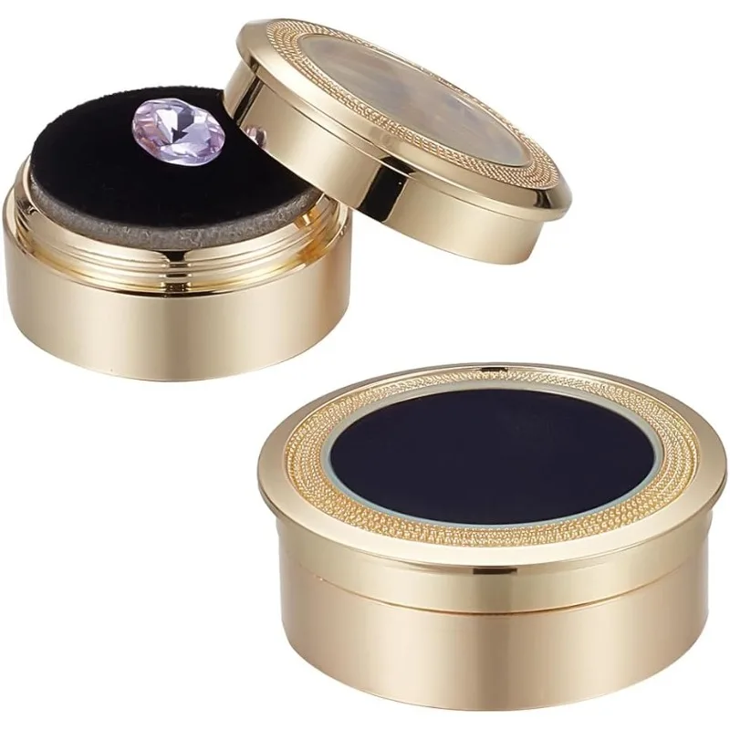 2 pcs Gemstone Display Box 1.3 1.6'' Round Loose Diamond Gemstone Display Case Gold Alloy Jewelry Boxfor Proposal Jewelry
2 pcs Gemstone Display Box 1.3 1.6'' Round Loose Diamond Gemstone Display Case Gold Alloy Jewelry Boxfor Proposal Jewelry