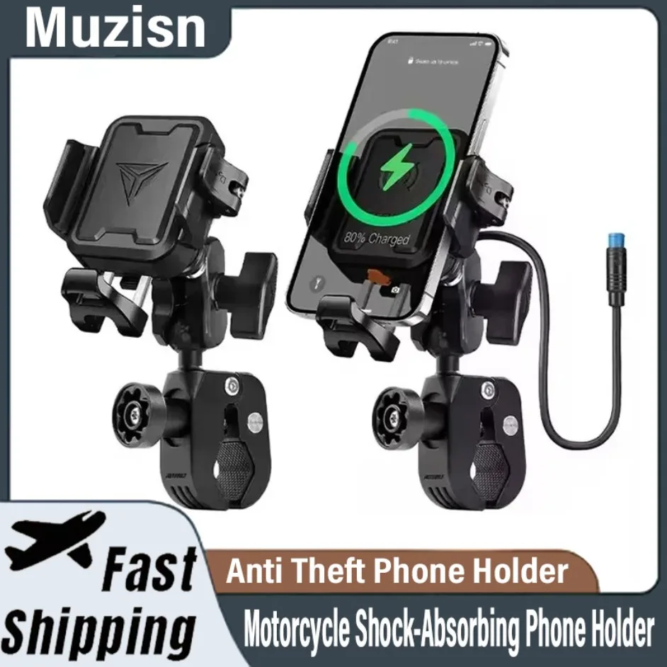 Мотоциклетный велосипедный кронштейн, противоударный быстросъемный навигационный держатель для телефона, беспроводное зарядное устройство 15 Вт и зарядка USB-C мощностью 36 Вт, защита от кражи
Мотоциклетный велосипедный кронштейн, противоударный быстросъемный навигационный держатель для телефона, беспроводное зарядное устройство 15 Вт и зарядка USB-C мощностью 36 Вт, защита от кражи