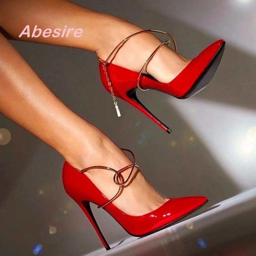 Red Patent Leather Pumps Pointy Toe Shallow Metal Decor Stiletto Heels Women's Pumps Solid Summer 2023 New Elegant Party Shoes
Red Patent Leather Pumps Pointy Toe Shallow Metal Decor Stiletto Heels Women's Pumps Solid Summer 2023 New Elegant Party Shoes