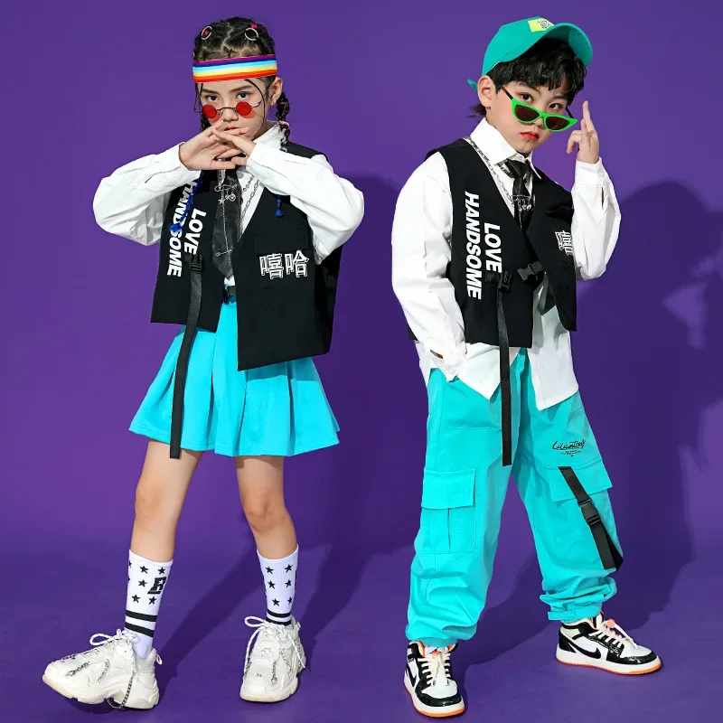 Детская одежда в стиле K-POP, белая рубашка, топ, жилет, уличная одежда, тактические штаны-карго для бега, юбка для девочек и мальчиков, танцевальный костюм, одежда
Детская одежда в стиле K-POP, белая рубашка, топ, жилет, уличная одежда, тактические штаны-карго для бега, юбка для девочек и мальчиков, танцевальный костюм, одежда