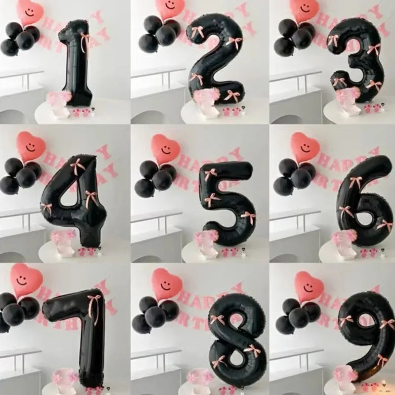 Balloon Black Pink Bow Decoration Large Number Balloon Princess Pink Ribbon 52 inch Ribbon Aluminum Film Birthday Party Supplies
Balloon Black Pink Bow Decoration Large Number Balloon Princess Pink Ribbon 52 inch Ribbon Aluminum Film Birthday Party Supplies