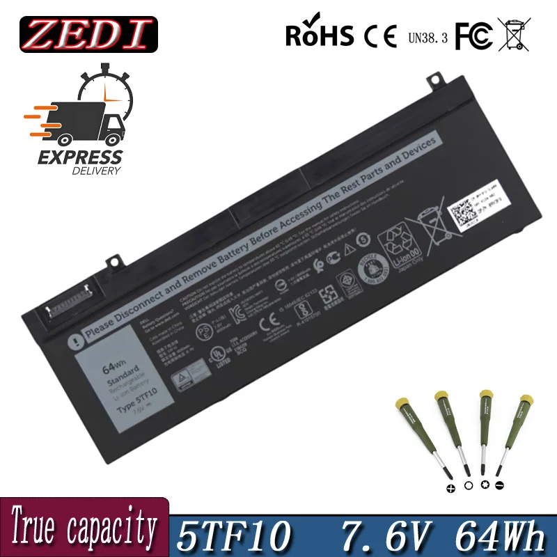 ZEDI 5TF10 аккумулятор для ноутбука Dell Precision 7730 7740 7530 7540 P34E P74F P34E001 P34E002 P74F001 P74F002 7,6 В 64 Втч
ZEDI 5TF10 аккумулятор для ноутбука Dell Precision 7730 7740 7530 7540 P34E P74F P34E001 P34E002 P74F001 P74F002 7,6 В 64 Втч