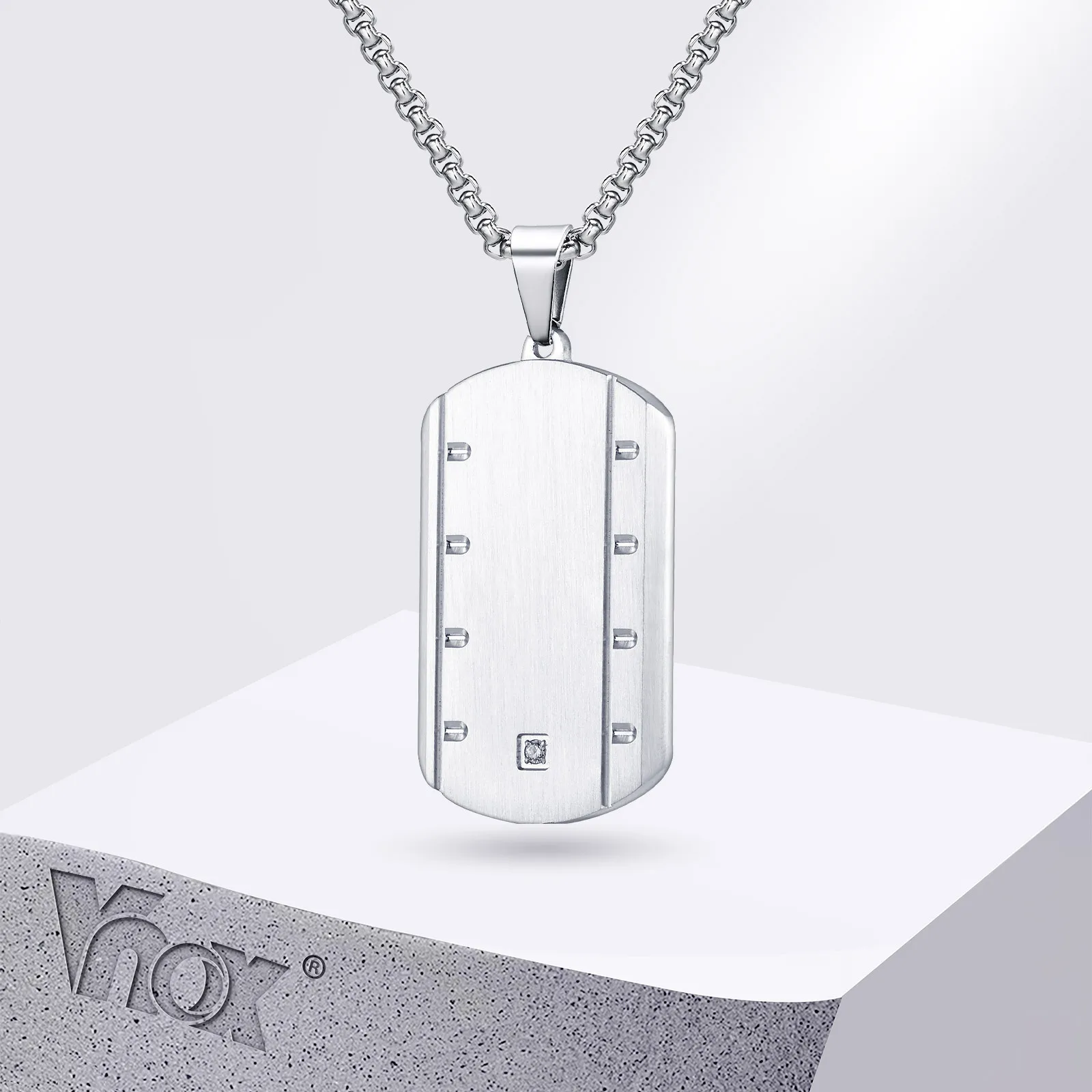 Vnox Cool Grooved Dogtag Necklaces for Men Husband, Waterproof Stainless Steel Dog Tags Pendants, Gift Jewelry
Vnox Cool Grooved Dogtag Necklaces for Men Husband, Waterproof Stainless Steel Dog Tags Pendants, Gift Jewelry