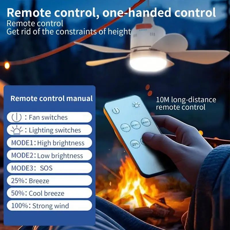Tent Ceiling Fan Outdoor Gazebo Fan With Light And Remote Control Adjustable Speed Cooling Device For Outdoor Camping
Tent Ceiling Fan Outdoor Gazebo Fan With Light And Remote Control Adjustable Speed Cooling Device For Outdoor Camping