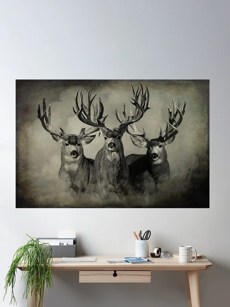 Whitetail Deer, Mule Deer, Elk, The Wild Bunch Mule Deer,Art Print Silk Poster Home Wall Decor
Whitetail Deer, Mule Deer, Elk, The Wild Bunch Mule Deer,Art Print Silk Poster Home Wall Decor