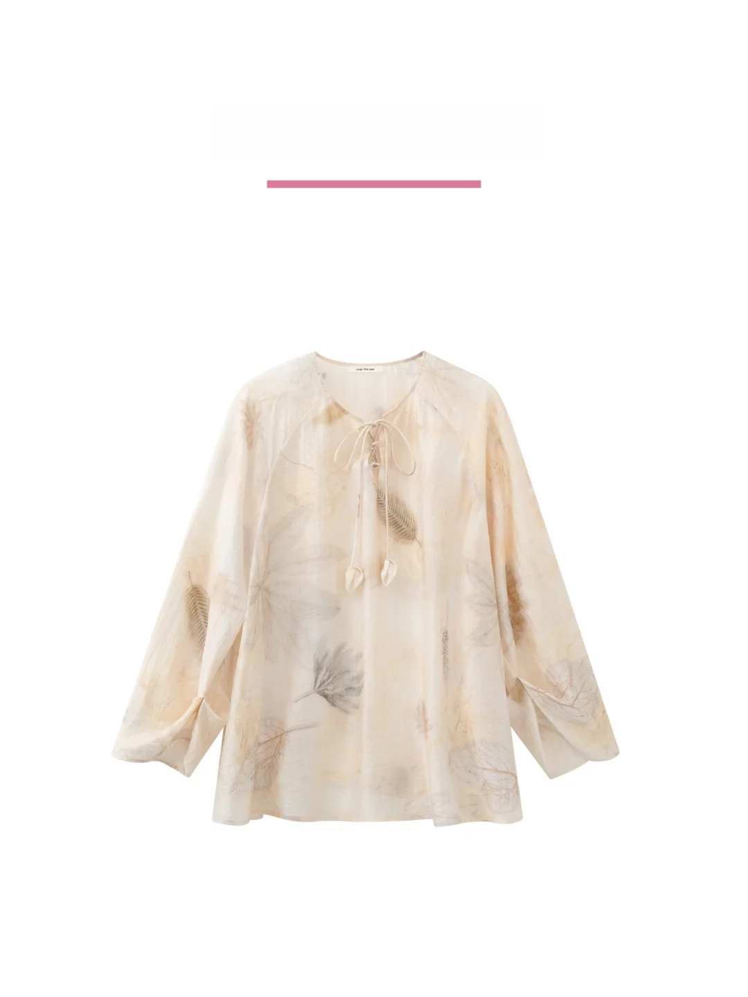Overthsea Rasele Linen Tie V-neck Printed Top Women's Loose Fit Long Sleeve Natural Style Comfortable Breathable Shirt
Overthsea Rasele Linen Tie V-neck Printed Top Women's Loose Fit Long Sleeve Natural Style Comfortable Breathable Shirt