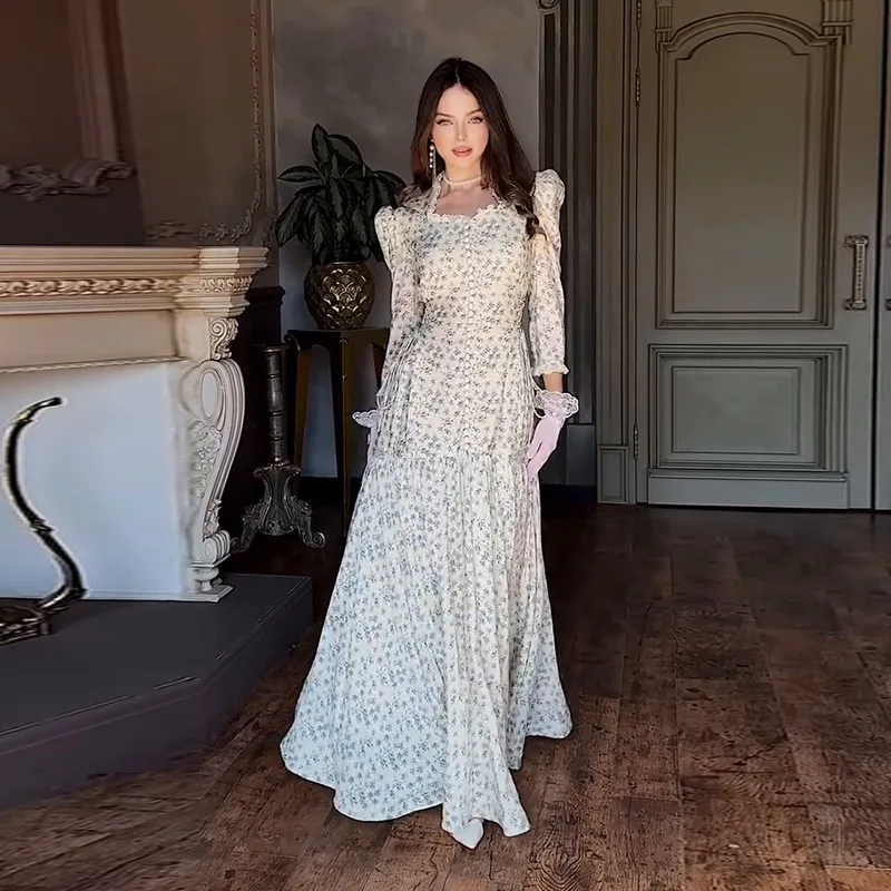 Illusion Women Evening Gowns Lace Trimmed Long Sleeves with Delicate Floral Patterns Prom Dress Dubai Saudi Arabic Party Robes
Illusion Women Evening Gowns Lace Trimmed Long Sleeves with Delicate Floral Patterns Prom Dress Dubai Saudi Arabic Party Robes