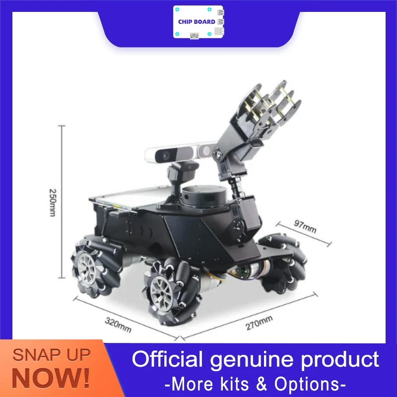 XiaoRGEEK XR-MROS-NANO-A3 robot car, Jetson Nano, RPLIDAR A1, mecanum wheels AI arm
XiaoRGEEK XR-MROS-NANO-A3 robot car, Jetson Nano, RPLIDAR A1, mecanum wheels AI arm