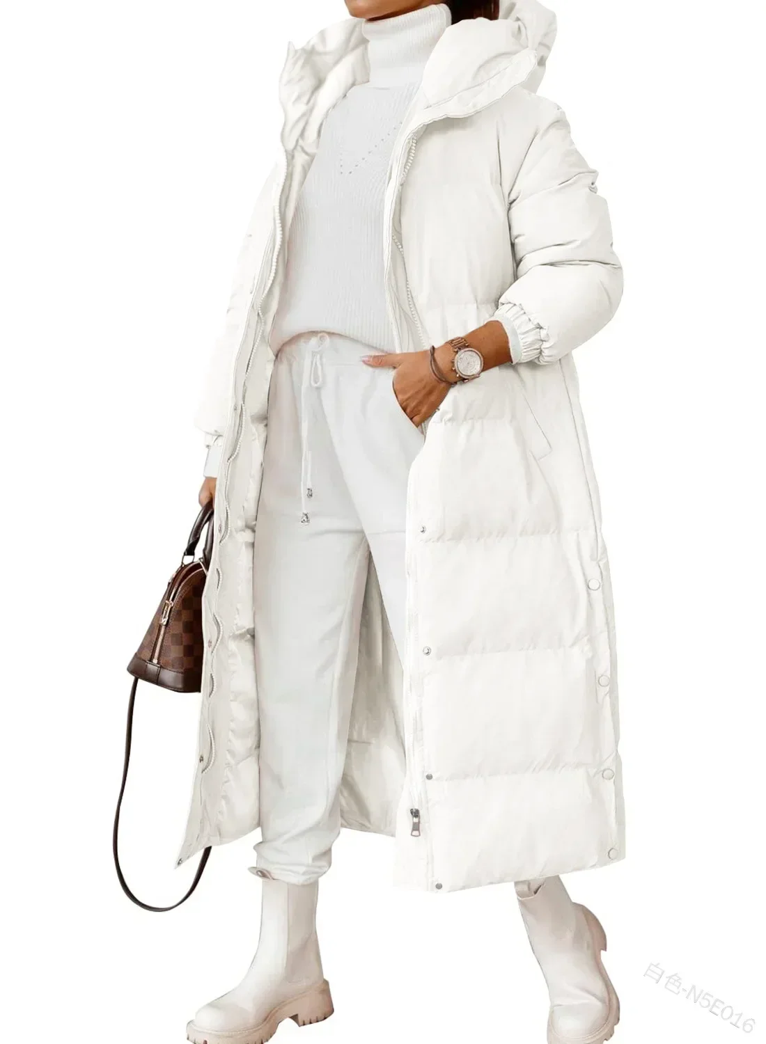 Women's Clothing Solid Color Hooded Cotton Padded Clothes Fashion Long Sleeve Zipper Pocket Coat Autumn Winter Parka
Women's Clothing Solid Color Hooded Cotton Padded Clothes Fashion Long Sleeve Zipper Pocket Coat Autumn Winter Parka