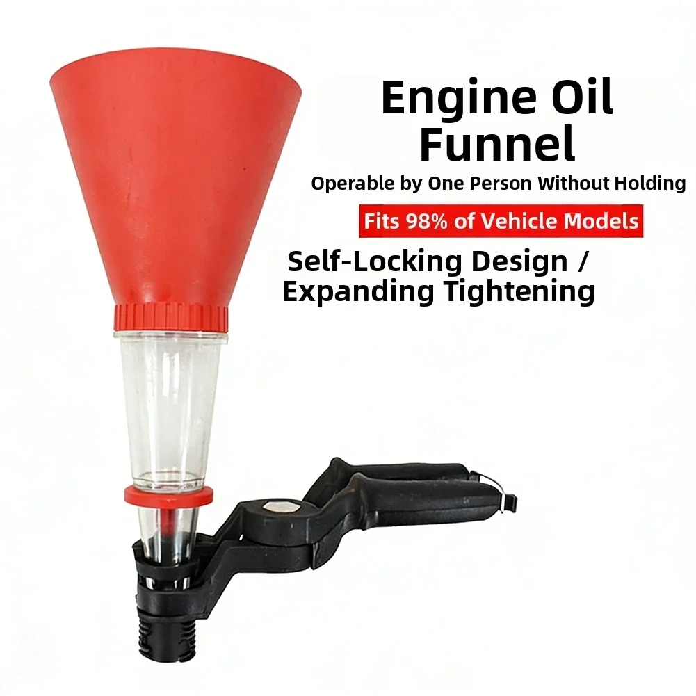 Threaded Oil Funnel Kit With Filter Screen And Fixture For Smooth Controlled Oil Flow Into Engine Without Overflow
Threaded Oil Funnel Kit With Filter Screen And Fixture For Smooth Controlled Oil Flow Into Engine Without Overflow