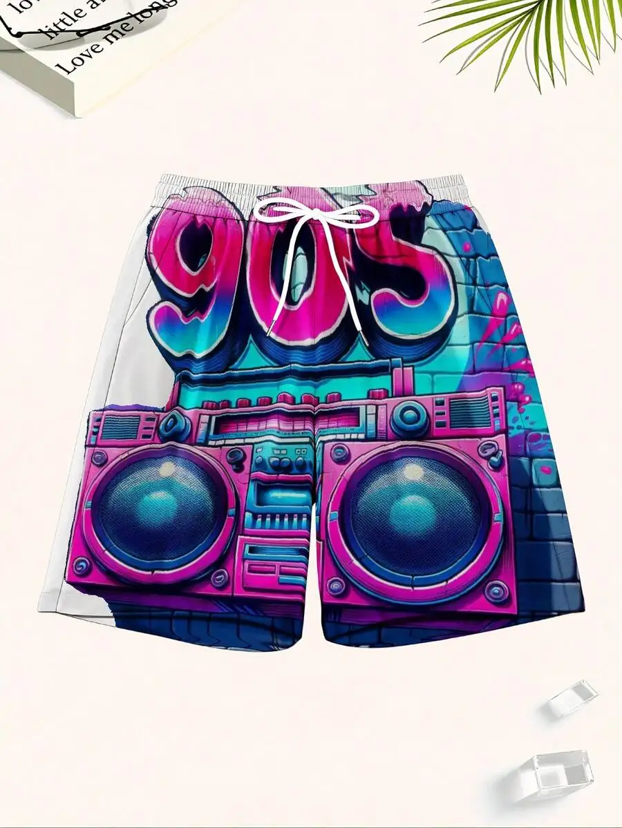 90s Graffiti Boombox Print Swim Trunks Men Retro Street Art Beach Shorts
90s Graffiti Boombox Print Swim Trunks Men Retro Street Art Beach Shorts
