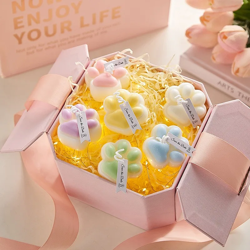 Free Shipping Cat's Paw Shaped Scented Candles Smokeless Cute Home Decor Kawaii Gifts Wedding Environment Fragrance Party Candle
Free Shipping Cat's Paw Shaped Scented Candles Smokeless Cute Home Decor Kawaii Gifts Wedding Environment Fragrance Party Candle