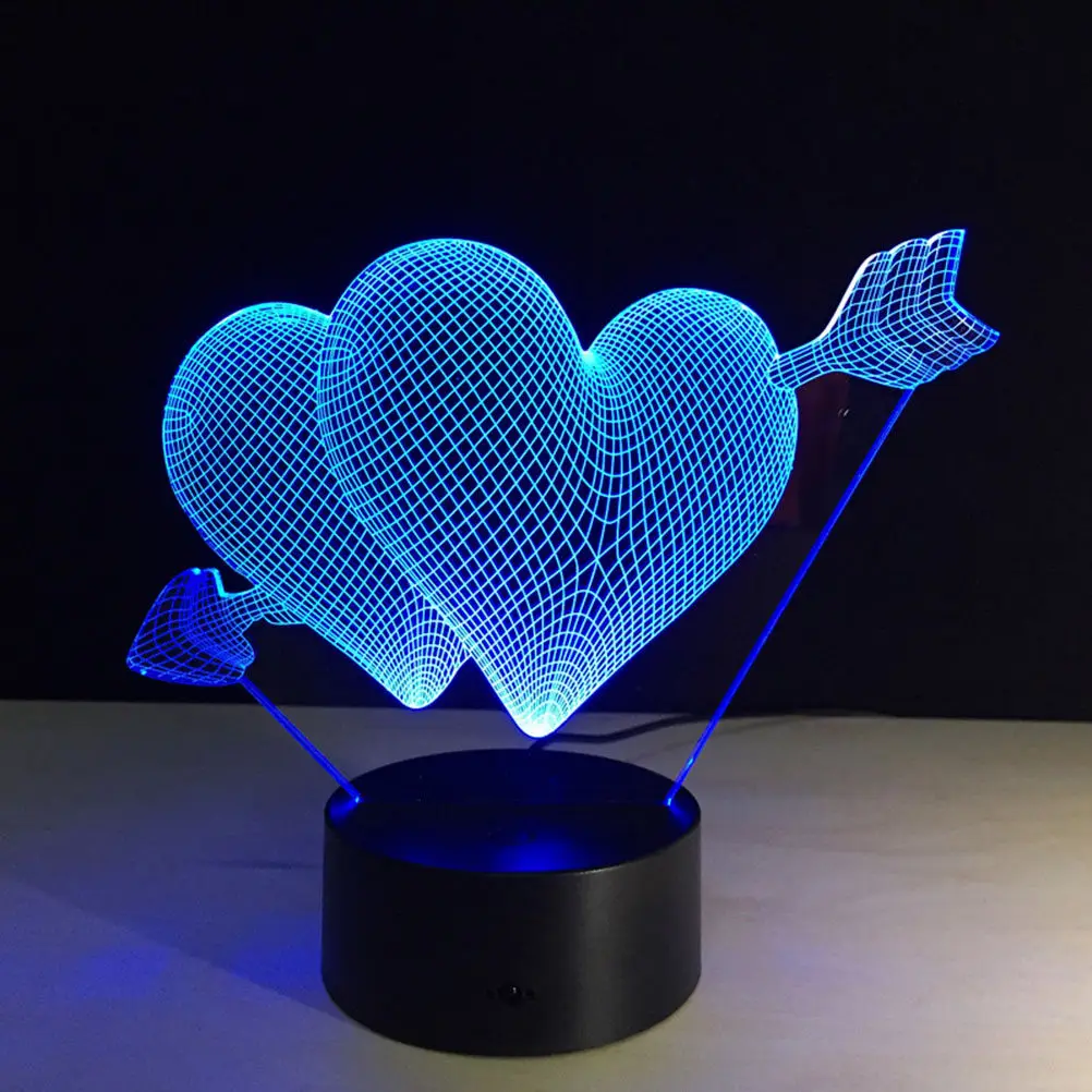 3D Night Light Lamp Arrow Heart Illusion Led Acrylic Changing Dimmable Flashing Usb Battery Powered Bedside
3D Night Light Lamp Arrow Heart Illusion Led Acrylic Changing Dimmable Flashing Usb Battery Powered Bedside