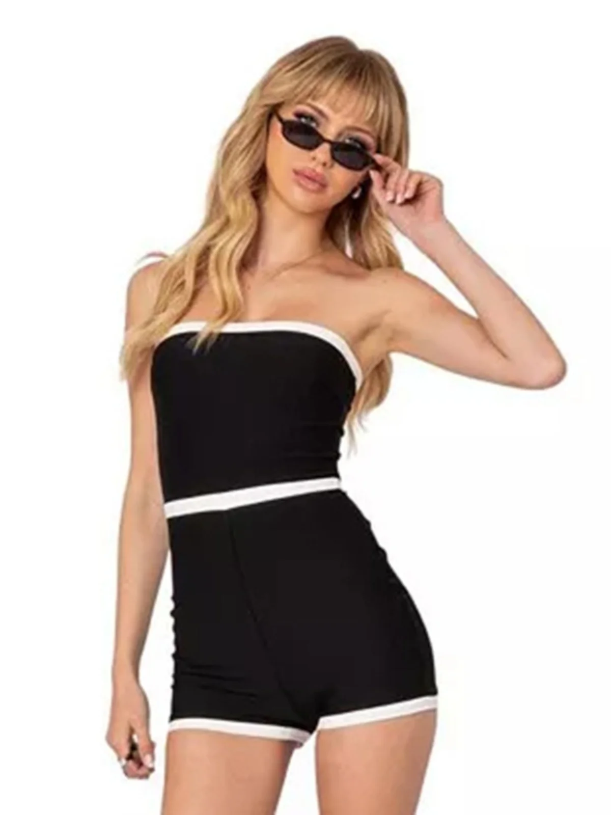 Off-oulder Svel Jumpsuit orts Women's High-Waist Polyester ort Pants One-Piece Summer Faion E24RP49
Off-oulder Svel Jumpsuit orts Women's High-Waist Polyester ort Pants One-Piece Summer Faion E24RP49