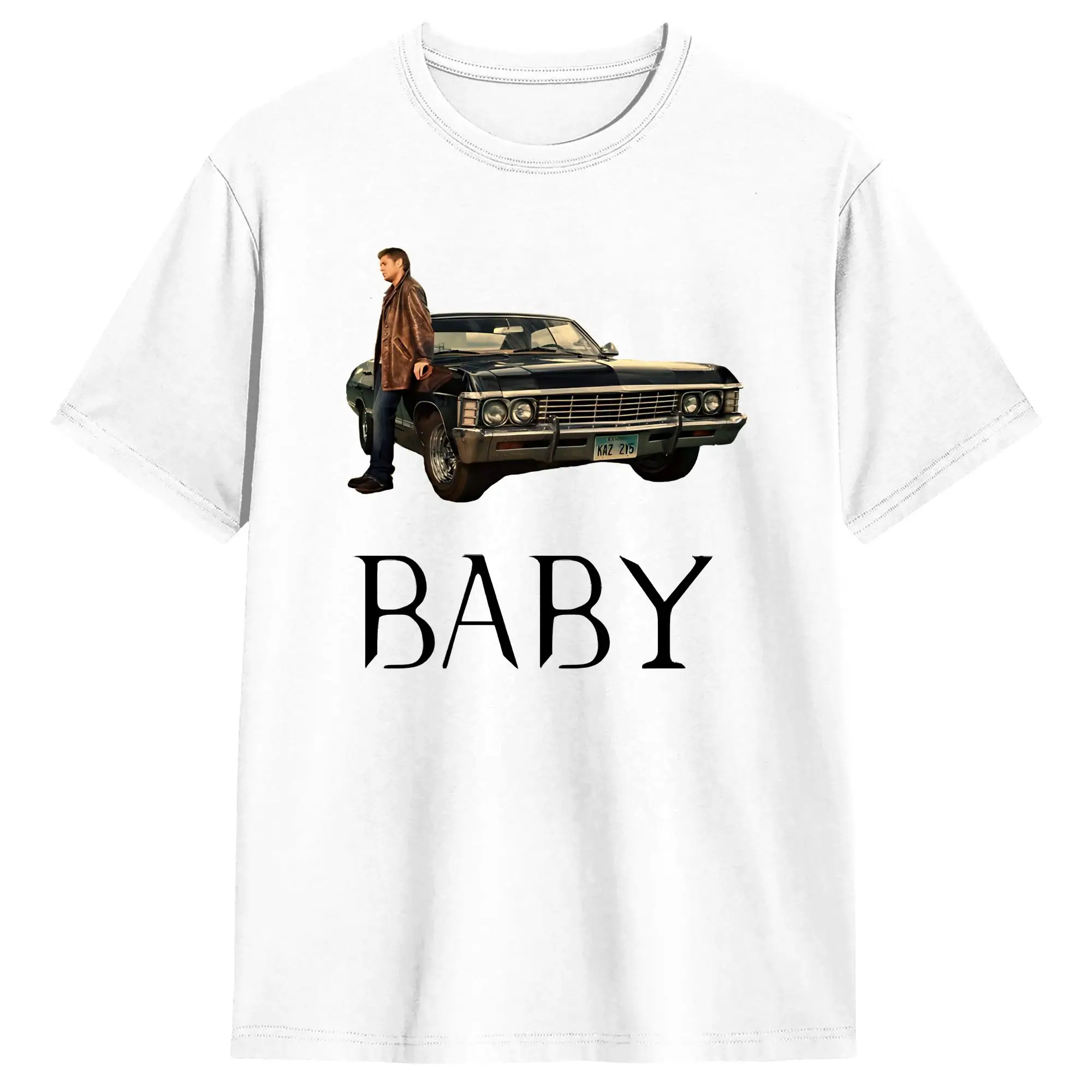 Dean's Baby Impala Supernatural T Shirt Summer Cotton T-Shirts For Men's Hipster Pattern Tshirt Short Sleeves Street Style Tops
Dean's Baby Impala Supernatural T Shirt Summer Cotton T-Shirts For Men's Hipster Pattern Tshirt Short Sleeves Street Style Tops