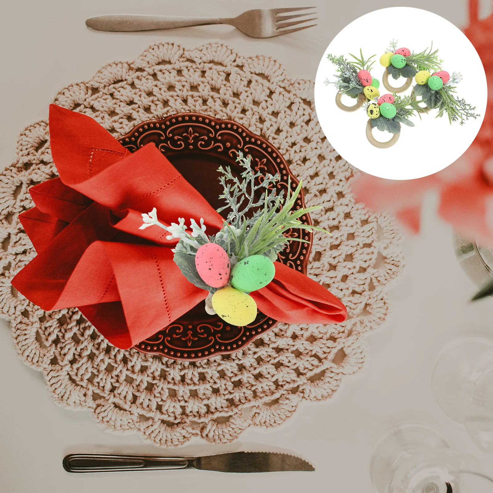 4pcs Napkin Rings Easter Decorations Egg Shaped Napkin Buckles Wood Dinner Party Serviette Holders Home Hotel Adornment
4pcs Napkin Rings Easter Decorations Egg Shaped Napkin Buckles Wood Dinner Party Serviette Holders Home Hotel Adornment