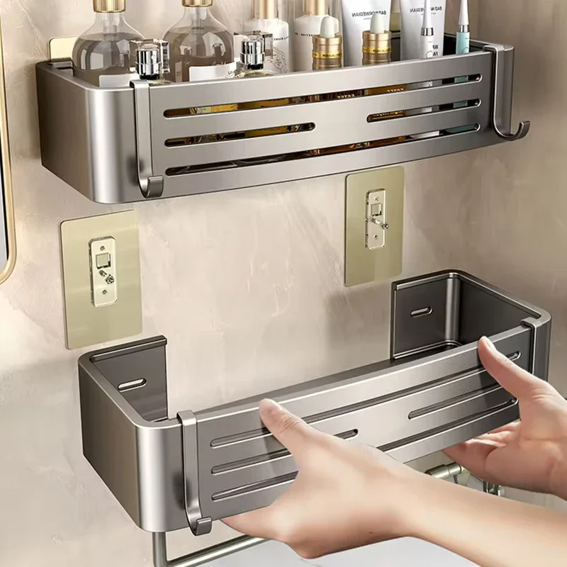 No Need To Drill Walls for installation Aluminum Bathroom Shelf Shelves Shampoo Rack Storage Holder Kitchen Organizer Wall Rack
No Need To Drill Walls for installation Aluminum Bathroom Shelf Shelves Shampoo Rack Storage Holder Kitchen Organizer Wall Rack