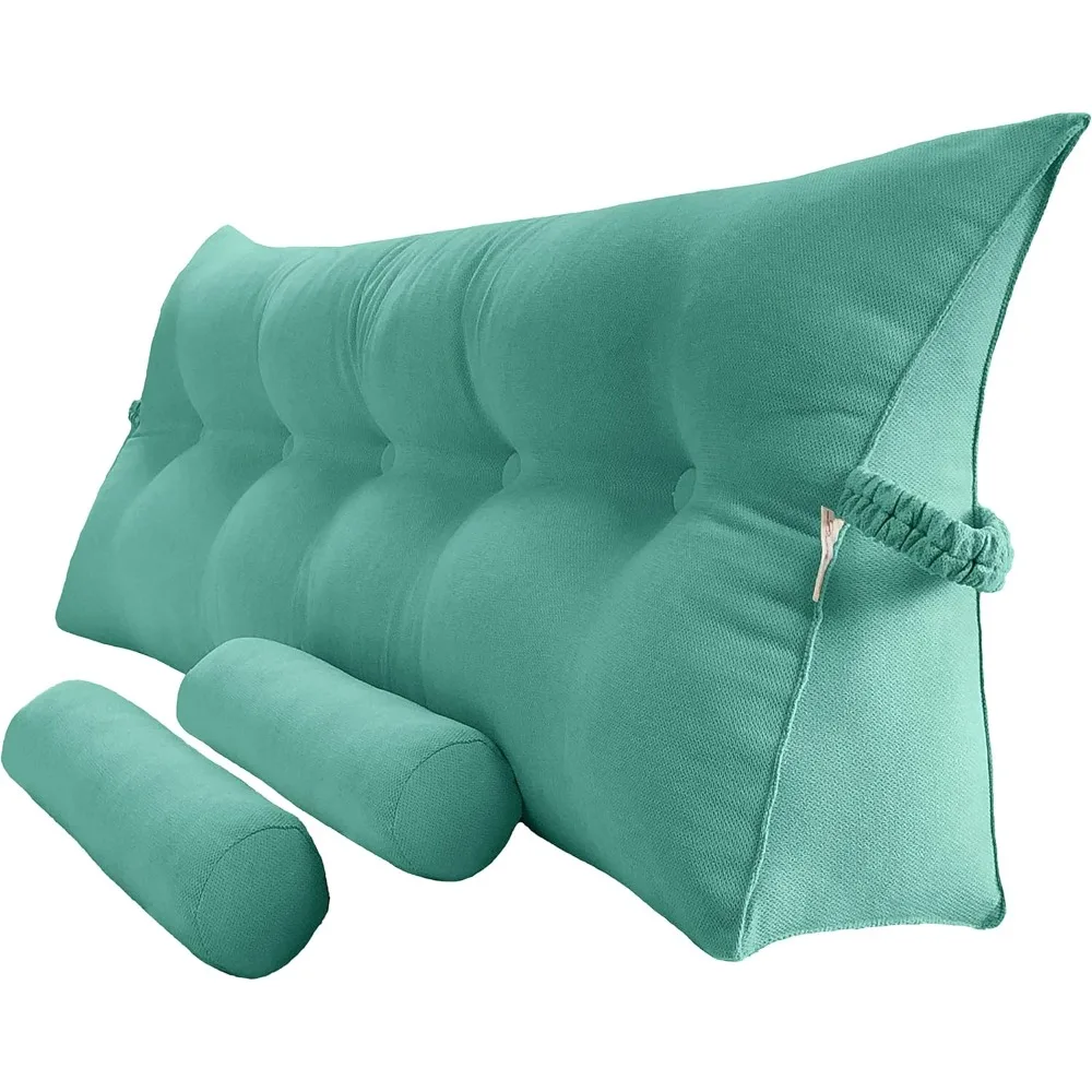 Reading Bed Rest Pillow Large Bolster Cushion Headboard Backrest Wedge Pillow with Two Detachable Roll Pillows for Neck Support
Reading Bed Rest Pillow Large Bolster Cushion Headboard Backrest Wedge Pillow with Two Detachable Roll Pillows for Neck Support
