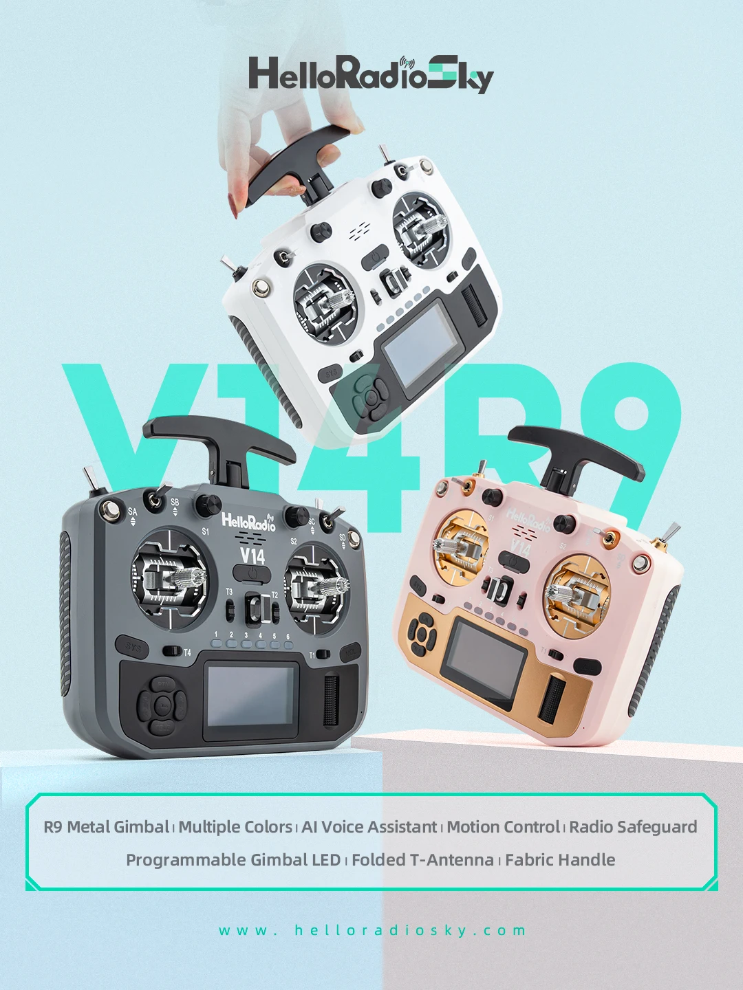 Радиоприемники HelloRadioSky V14MAXR9 с металлическим карданным подвесом с ЧПУ RDC90 в нескольких цветах и голосовым помощником AI
Радиоприемники HelloRadioSky V14MAXR9 с металлическим карданным подвесом с ЧПУ RDC90 в нескольких цветах и голосовым помощником AI