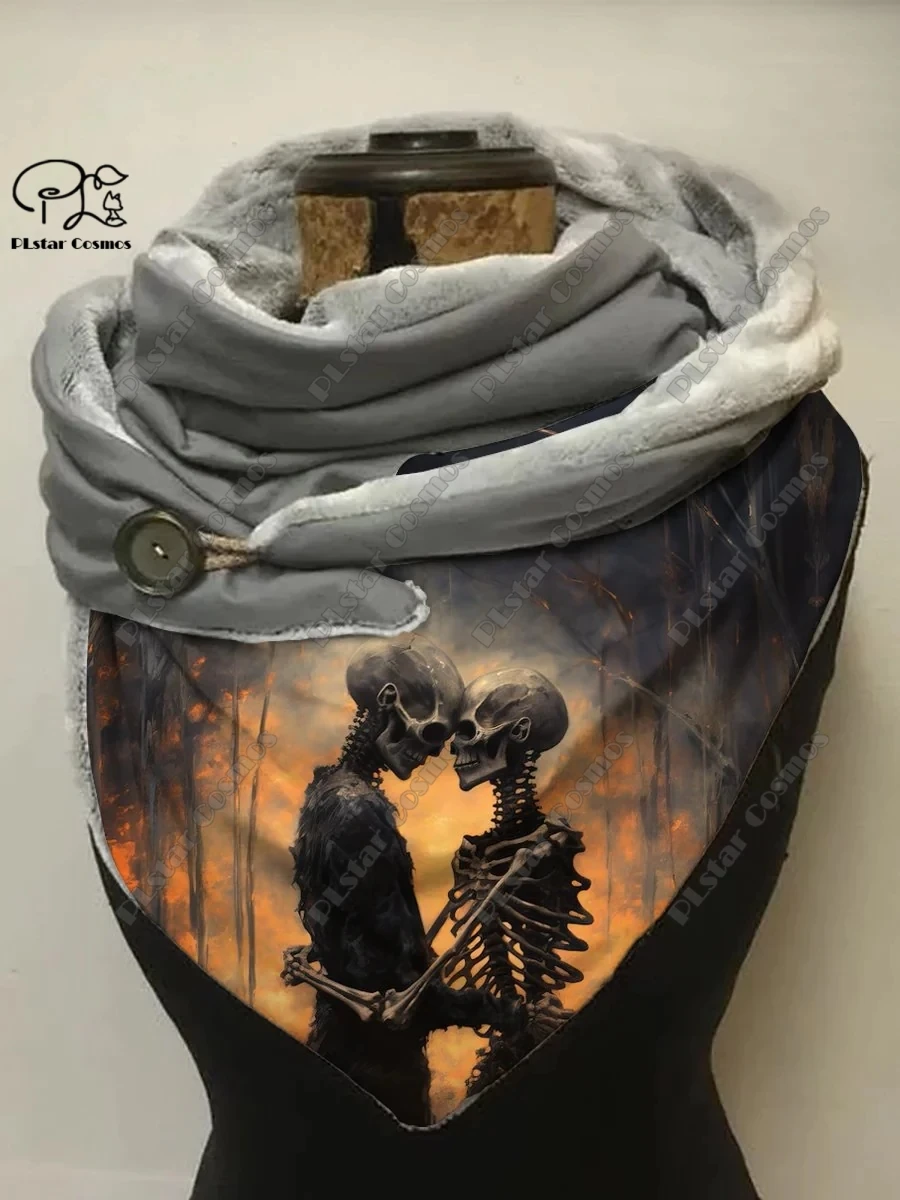 3D printed Halloween series horror pumpkin owl skull pattern women's warm shawl spring and winter small triangle scarf
3D printed Halloween series horror pumpkin owl skull pattern women's warm shawl spring and winter small triangle scarf