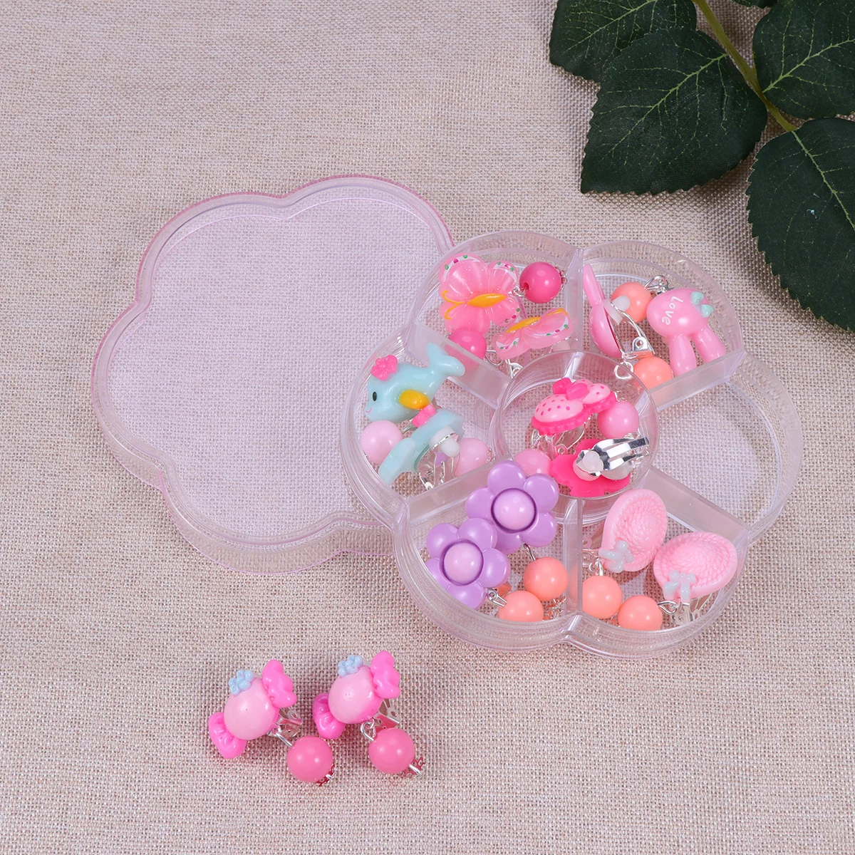 14 Pairs Cartoon Ear Clip Storage Box Child Girls Earrings Little Kids Accessory
14 Pairs Cartoon Ear Clip Storage Box Child Girls Earrings Little Kids Accessory