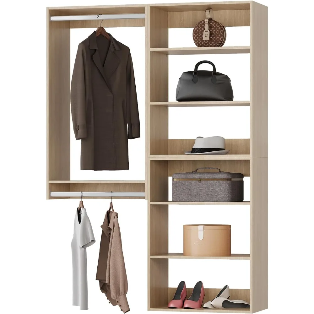 Modular Closet Organizer, 55" Wide with Towers and Hanging, Wood Tower Storage for Walk In Closets, Wall Mounted Wardrobe Organi
Modular Closet Organizer, 55" Wide with Towers and Hanging, Wood Tower Storage for Walk In Closets, Wall Mounted Wardrobe Organi