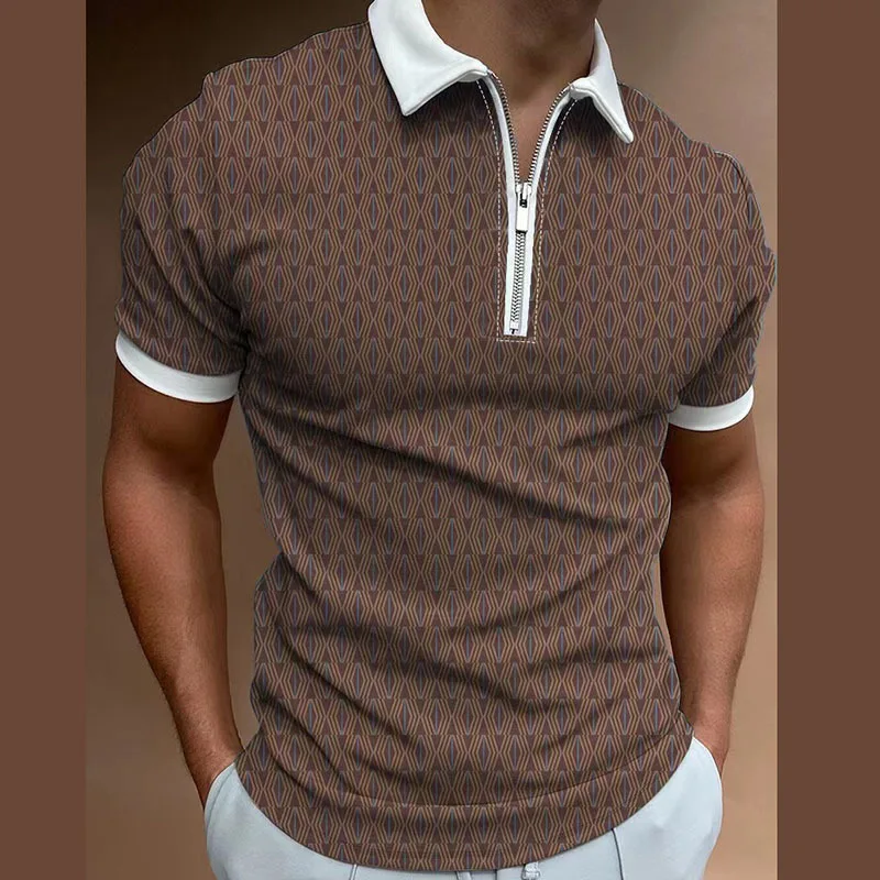 Zipper Collar irt Men's Summer New Sle Pure Color Printed Modern Fit Loose Svel Faion Top for Adults
Zipper Collar irt Men's Summer New Sle Pure Color Printed Modern Fit Loose Svel Faion Top for Adults