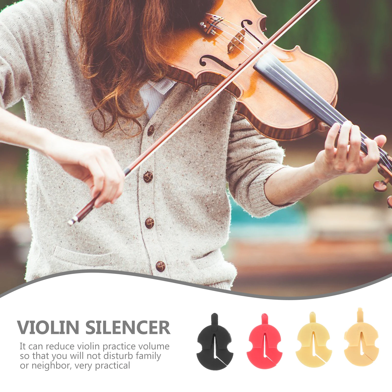 4pcs Practical Violin Practice Mute Rubber For Beginner Fiddle Instrument Accessories Reliable Sordine Dampener 
4pcs Practical Violin Practice Mute Rubber For Beginner Fiddle Instrument Accessories Reliable Sordine Dampener